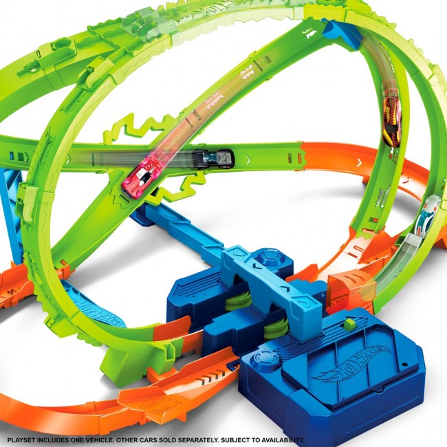 Hot Wheels Stunt Tracks Hypersphere Crash with 1 Die-Cast Car in 1:64 Scale Hot Wheels Stunt Tracks Hypersphere Crash with 1 Die-Cast Car in 1:64 Scale