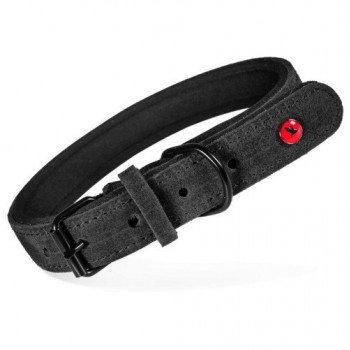 ZOLUX Komfort Leather, black color dog collar 40 cm