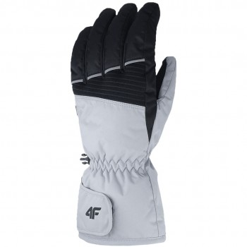 Men's Ski Gloves 4F FNK M107 Cold Light Grey 4FWAW23AFGLM107 27S M