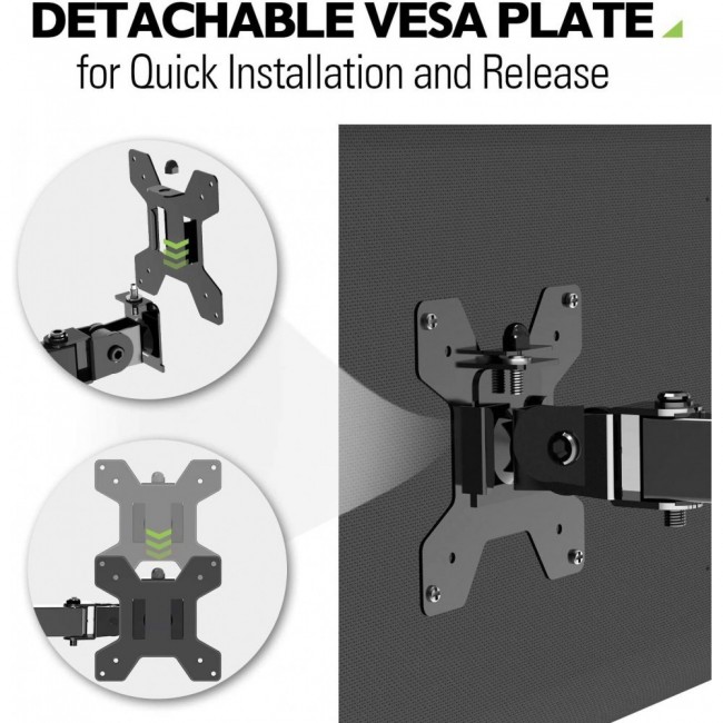 Techly ICA-LCD 503BK2 monitor mount / stand 68.6 cm (27 Techly ICA-LCD 503BK2 monitor mount / stand 68.6 cm (27