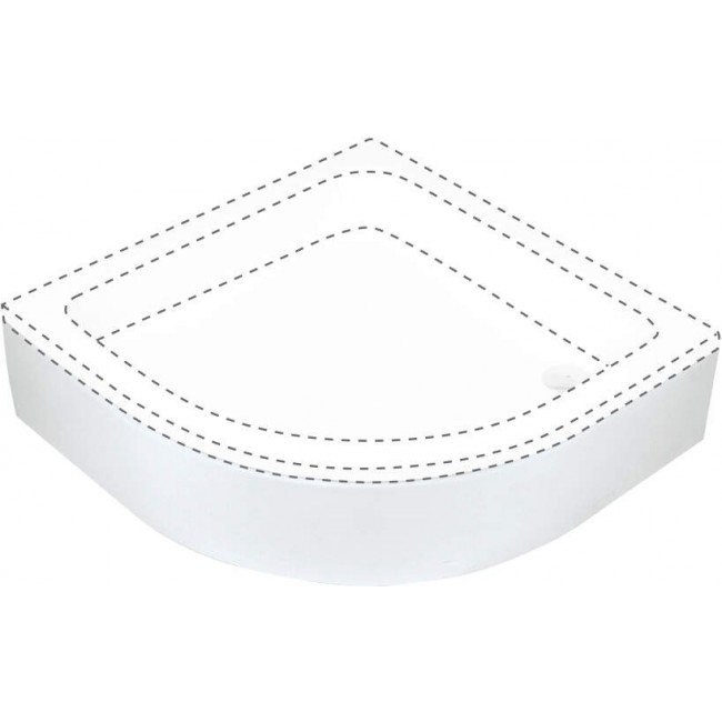 Shower tray cover semicircular 80 cm