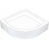 Shower tray cover semicircular 80 cm