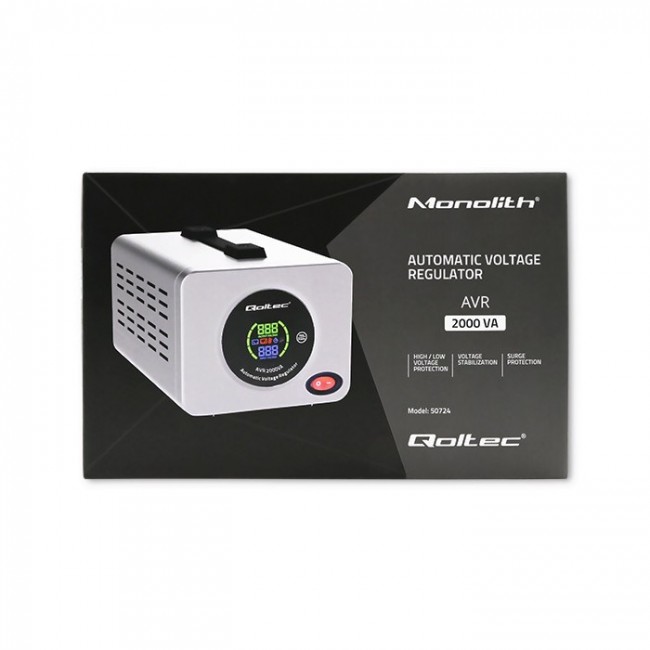 Qoltec 50724 Automatic Voltage Stabilizer AVR 2000VA