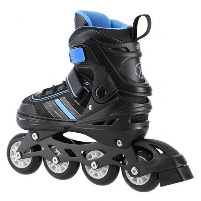 NILS EXTREME NH18191 2IN1 SKATES BLACK/BLUE SIZE. M (34-38) WITH INTERCHANGEABLE HOCKEY SKATES