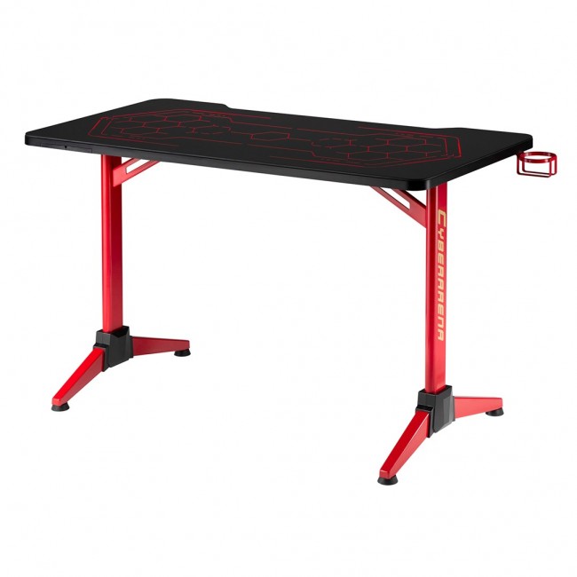 RGB Led NanoRS Gaming Desk, Black, Large, 100kg max, Height 760mm, RS163