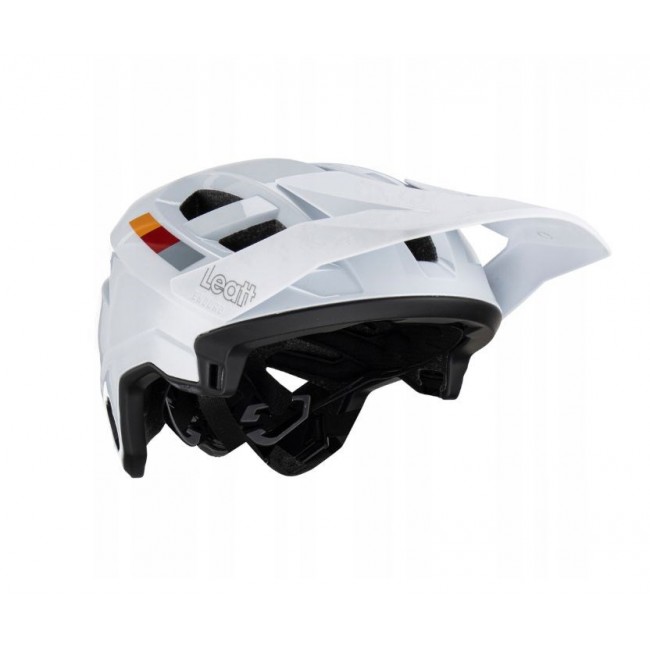LEATT MTB Enduro 2.0 V23 Bike Helmet with Removable Chin Guard, Size L (59 63 cm), White