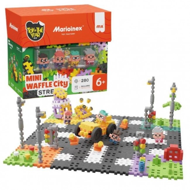 Marioinex Mini Waffle Building Blocks City: Street, 280 pieces Marioinex Mini Waffle Building Blocks City: Street, 280 pieces