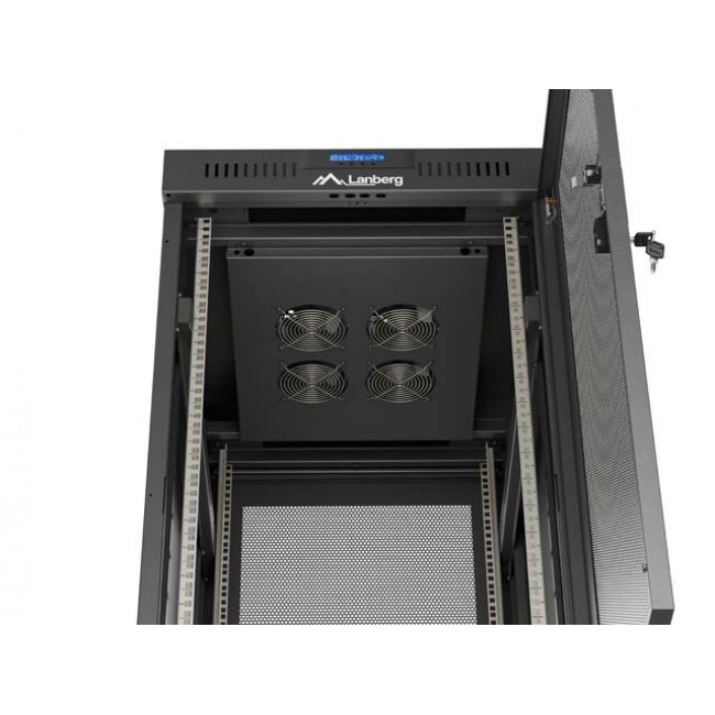 Lanberg FF01-6824-23BL rack cabinet 24U Freestanding rack Black Lanberg FF01-6824-23BL rack cabinet 24U Freestanding rack Black