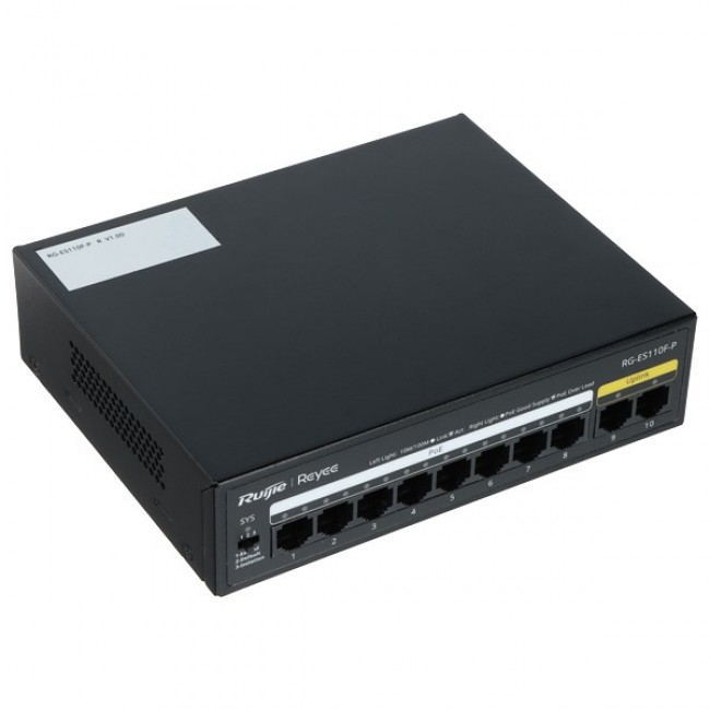 PoE Switch RG-ES110F-P 8-Port Reyee PoE Switch RG-ES110F-P 8-Port Reyee