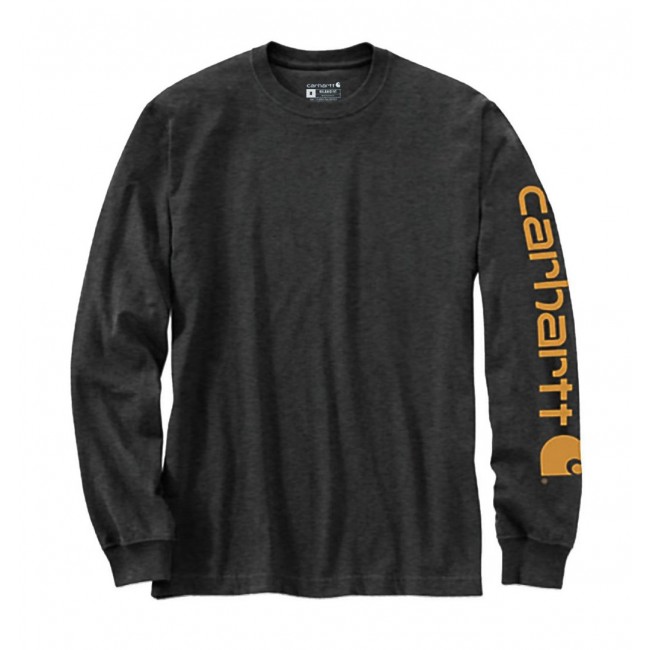 Carhartt Sleeve Logo T-Shirt L/S carbon s Carhartt Sleeve Logo T-Shirt L/S carbon s