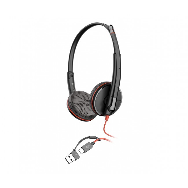 Poly Blackwire 3225 Stereo USB-C +USB-A +3,5mm