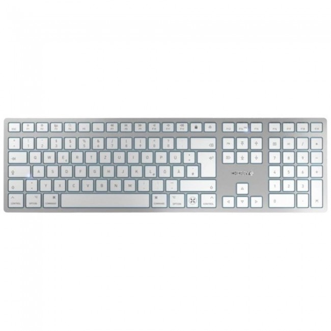 CHERRY KW 9100 SLIM FOR MAC keyboard Universal USB + Bluetooth QWERTZ German Silver