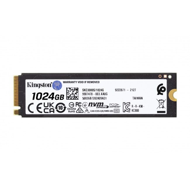 Kingston Technology KC3000 M.2 1024 GB PCI Express 4.0 3D TLC NVMe