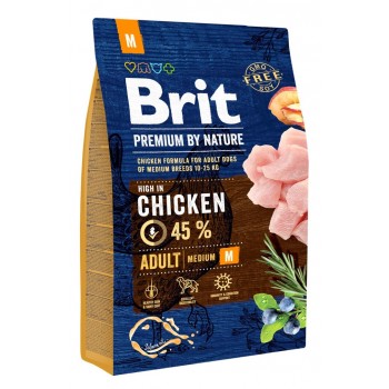 BRIT Premium by Nature Adult M - dry dog food Chicken - 8 kg