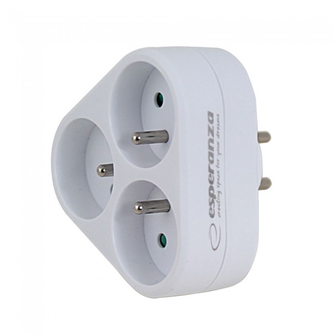 Esperanza ELK303W Electrical Splitter 3 sockets White Esperanza ELK303W Electrical Splitter 3 sockets White