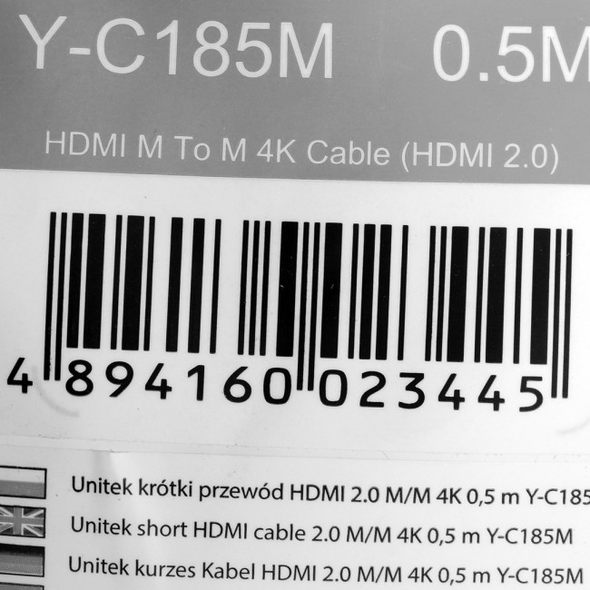 UNITEK CABLE HDMI 2.0, M/M, 4K@60HZ, 0,5M, Y-C185M UNITEK CABLE HDMI 2.0, M/M, 4K@60HZ, 0,5M, Y-C185M