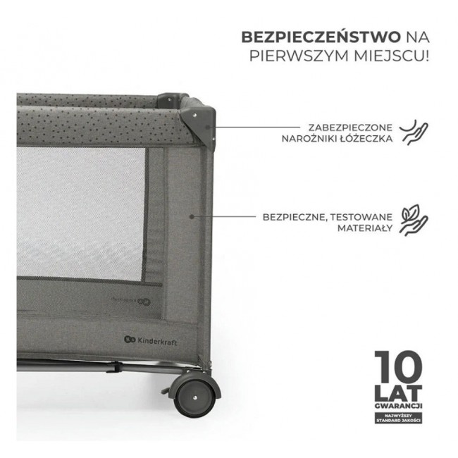 KinderKraft travel cot JOY 2 DARK GREY KinderKraft travel cot JOY 2 DARK GREY