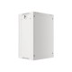 Lanberg wall-mounted installation rack cabinet 19'' 18U 600x450mm gray (glass door)