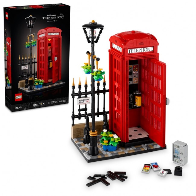 Klocki Ideas 21347 Red London Phone Booth Klocki Ideas 21347 Red London Phone Booth
