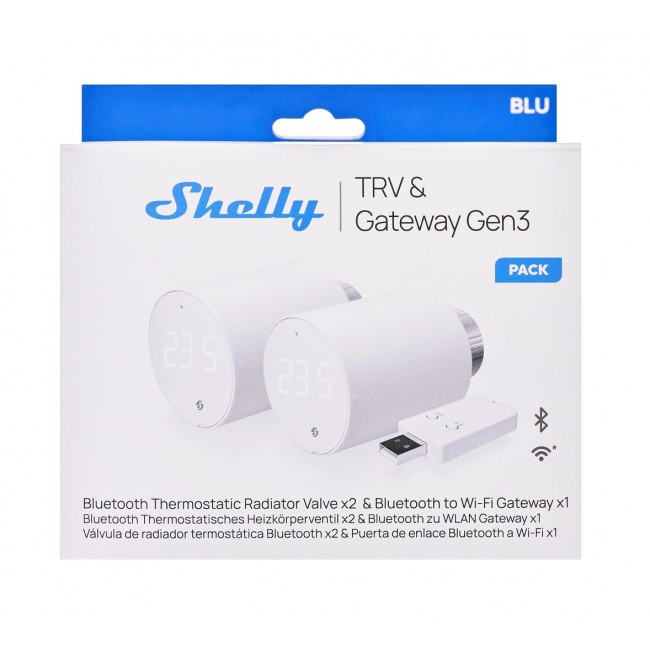 Shelly BLU TRV Thermostatic heads white Shelly BLU TRV Thermostatic heads white
