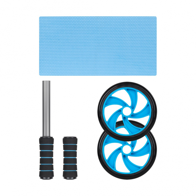 REBEL ACTIVE Double wheel, roller for abdominal exercises AB Wheel REBEL ACTIVE Double wheel, roller for abdominal exercises AB Wheel