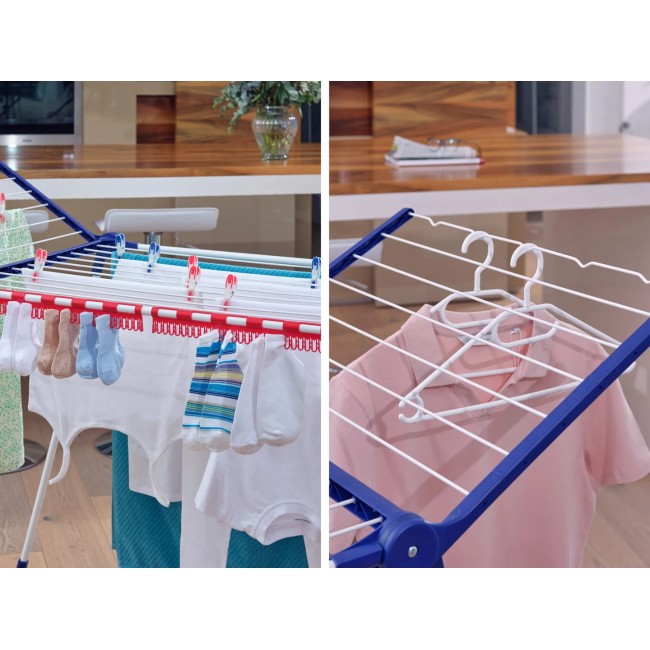 Leifheit 81520 laundry drying rack Pegasus 200 Solid Blue, White