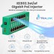 Extralink Gigabit PoE Injector 8 Port Active, 8 ports Gigabit 802.3at/af, Mode A