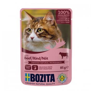 BOZITA Beef Chunks in jelly - wet cat food - 85g