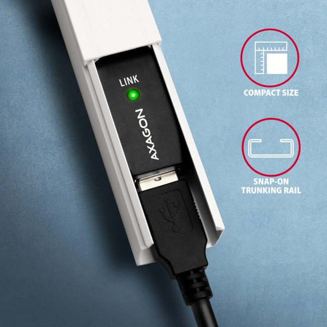 Axagon ADR-220 USB 2.0 A-M - A-F active extension/repeater cable 20m