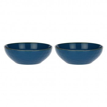 Set of 2 Concerto Blu Avio Salad Bowls - Navy Blue, 26 cm