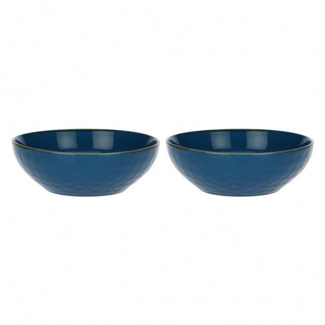 Set of 2 Concerto Blu Avio Salad Bowls - Navy Blue, 26 cm
