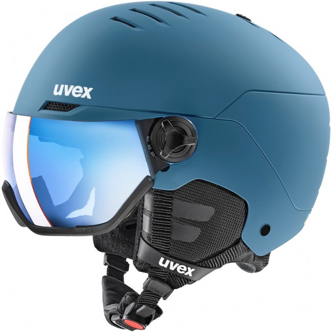 Uvex Skihelm wanted visor Stone colour, Blue