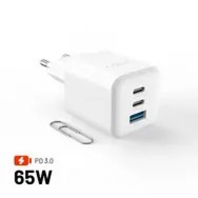  adowarka Fixed Mini 1x USB-A 2x USB-C 3.25 A (FIXCG65M-2C1A-WH)