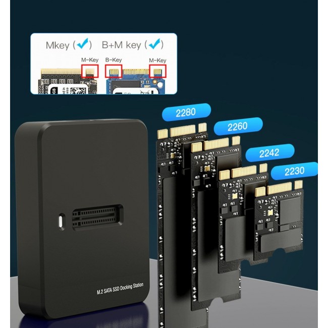 Gembird DD-U3M2 storage drive docking station USB 3.2 Gen 1 (3.1 Gen 1) Type-C Black