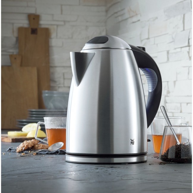 WMF Stelio 0413020012 electric kettle 1.7 L 2400 W Black, Stainless steel