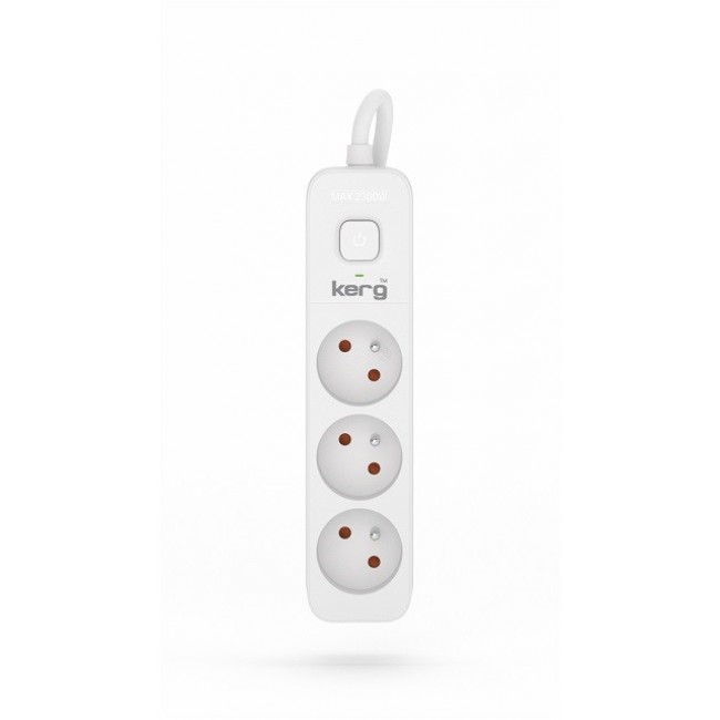 KERG power strip with switch 3 sockets 1.5m 10A KERG power strip with switch 3 sockets 1.5m 10A