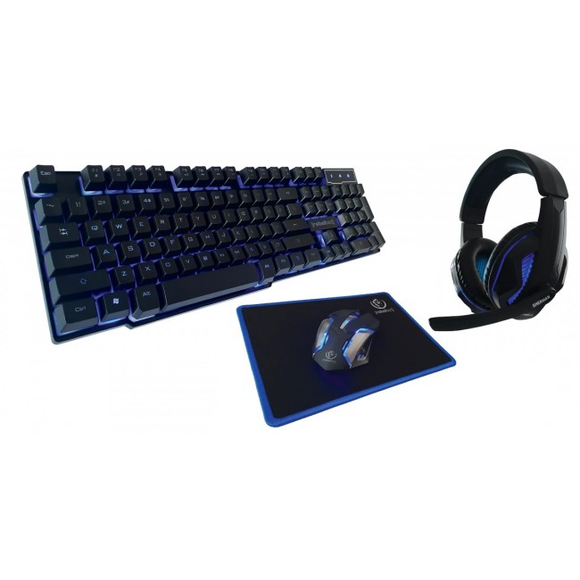 Rebeltec SHERMAN keyboard, mouse, pad, headphones for gamers combo