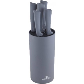 GERLACH. SET OF KNIVES IN A BLOCK OF 5 pcs. SMART GREY