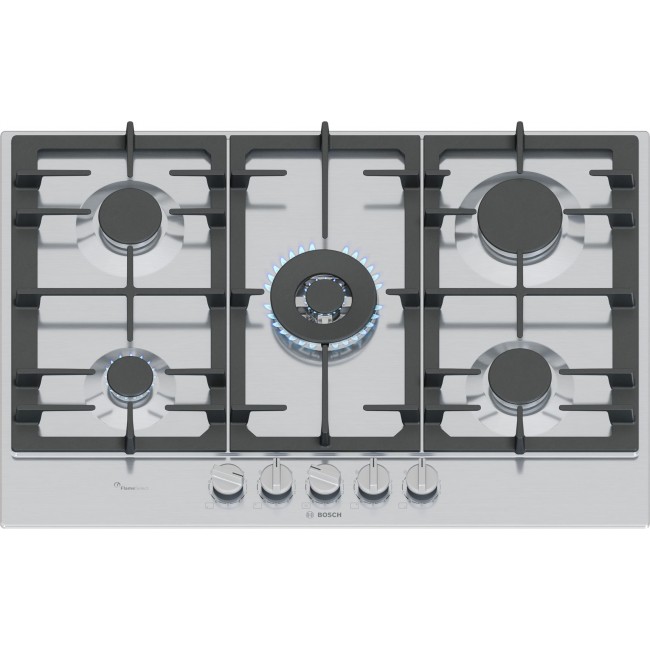 Bosch Serie 6 PCQ7A5I90 hob Stainless steel Built-in 75 cm Gas 5 zone(s) Bosch Serie 6 PCQ7A5I90 hob Stainless steel Built-in 75 cm Gas 5 zone(s)