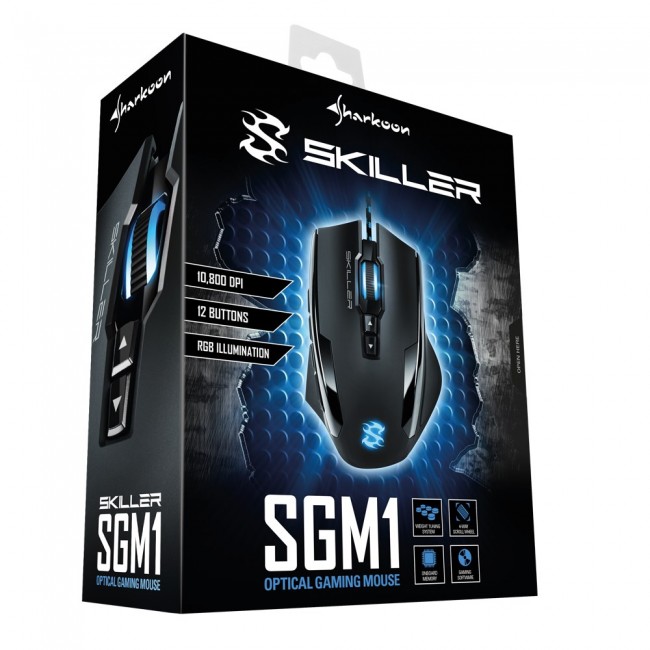 Sharkoon Skiller SGM1 mouse Gaming Right-hand USB Type-A Optical 10800 DPI Sharkoon Skiller SGM1 mouse Gaming Right-hand USB Type-A Optical 10800 DPI