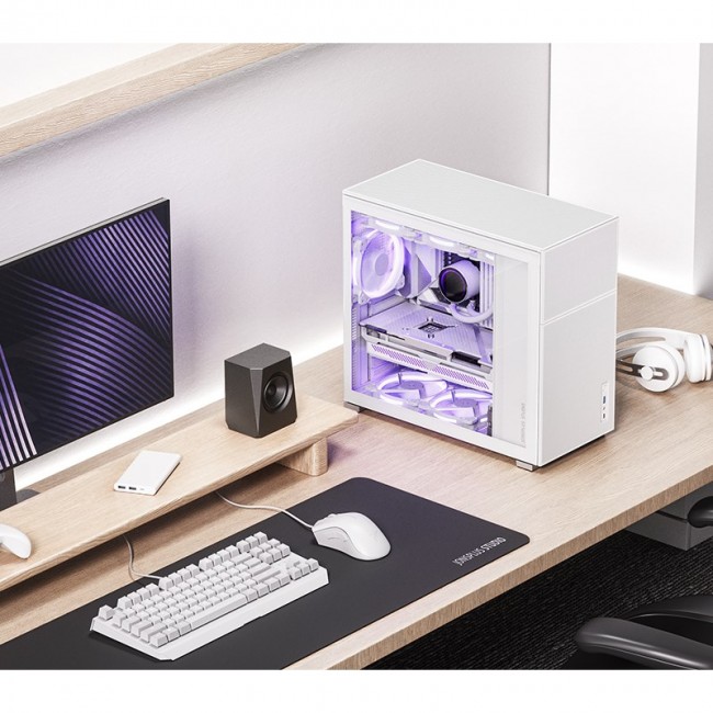 Jonsbo D41 MESH ATX Case, Tempered Glass - white