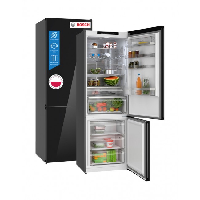 Bosch Serie 6 KGN49LBCF fridge-freezer Freestanding 440 L C Black