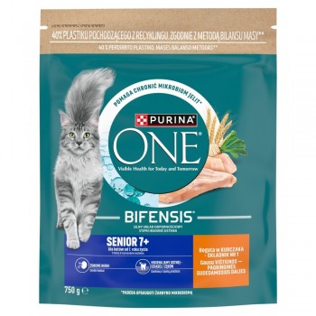PURINA One Bifensis Senior 7+ Rich in chicken - dry cat food - 750g