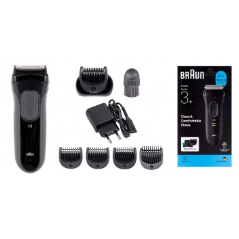 Braun 3000BT Foil shaver Trimmer Black, Grey