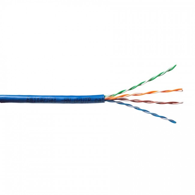 Kabel Emiter Net UTP (U/UTP) kat.5e, linka, 4x2x24AWG, PCW, niebieski