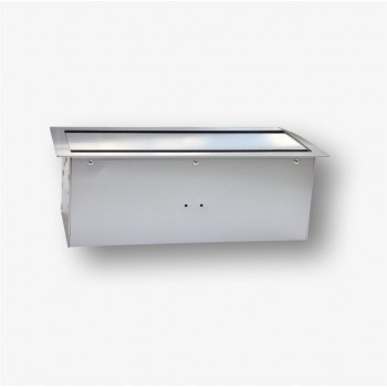 Box blatowy 8M - puszka blatowa do monta u gniazd standardu 22,5x45 mm ( 45x45 mm) uchylna dwustronnie, srebrny metalik