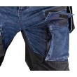 NEO TOOLS DENIM Work Trousers, Cordura Reinforcements, Detachable Holster Pockets, Navy Blue, Size M/50