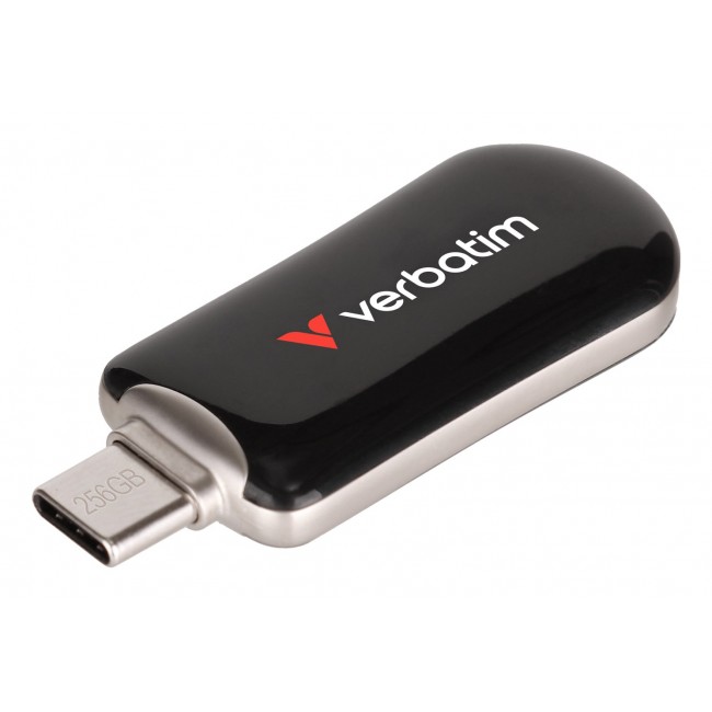 Verbatim Plectra USB-C Flash Drive Black 256GB Verbatim Plectra USB-C Flash Drive Black 256GB