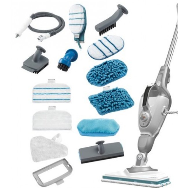 Black & Decker Steam-Mop + SteaMitt Steam mop 0.5 L 1600 W Grey Black & Decker Steam-Mop + SteaMitt Steam mop 0.5 L 1600 W Grey