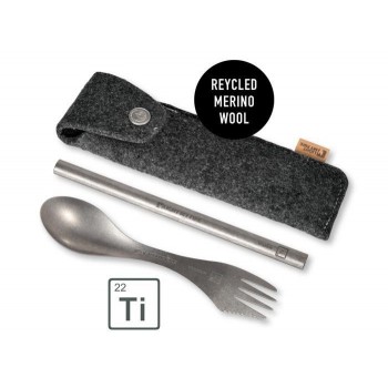 Travel Cutlery in Case Spork & Straw Kit